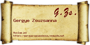 Gergye Zsuzsanna névjegykártya